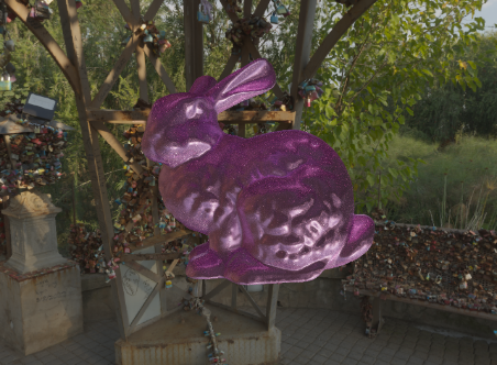 Glossy material on a bunny in the interactive BSDF viewer